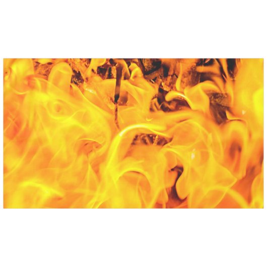 Vuur en vlammen tafelkleed (Voorkant (Horizontaal))