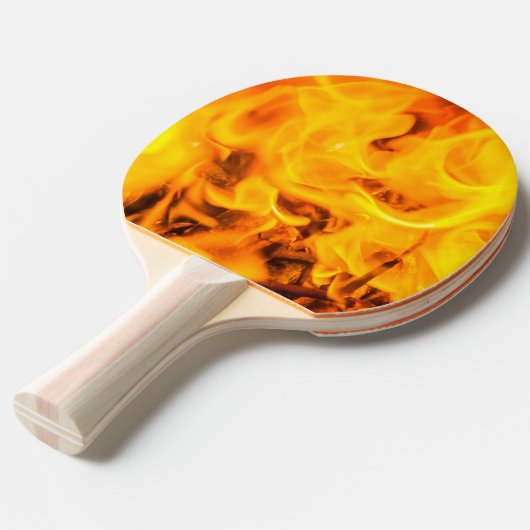 Vuur en vlammen tafeltennisbatje (Voorkant Gekanteld)