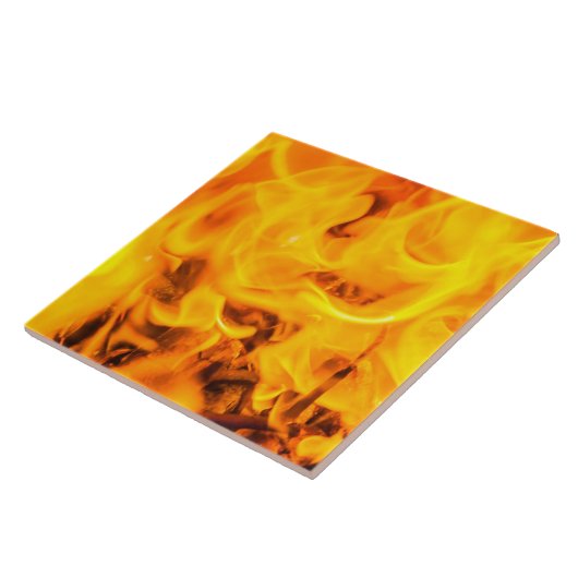 Vuur en vlammen tegeltje (Zijkant)