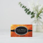 Vuur en vlammen visitekaartje (Staand voorkant)