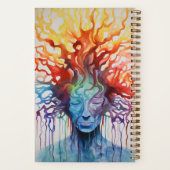 Vuur en Water Aangepaste naam Notitieboek (Achterkant)