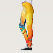 Vuur en water Abstract Leggings (Links)