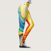 Vuur en water Abstract Leggings (Rechts)