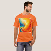 Vuur en water Abstract T-shirt (Voorkant volledig)