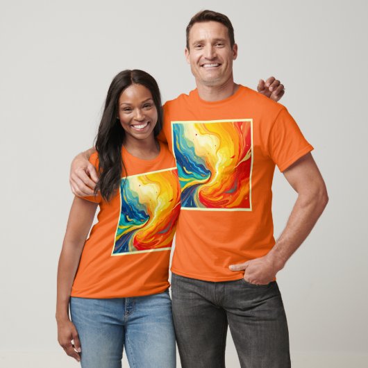 Vuur en water Abstract T-shirt (Unisex)