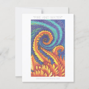 "VUUR EN WATER" BRIEFKAART