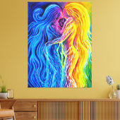 Vuur en water canvas afdruk (Insitu (Woonkamer))