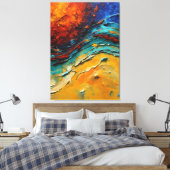 Vuur en water canvas afdruk (Insitu (Slaapkamer))