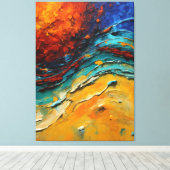 Vuur en water canvas afdruk (Insitu (Houten vloer))