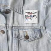 Vuur En Water Grappige Knop Badge Vierkante Button 5,1 Cm (In situ)