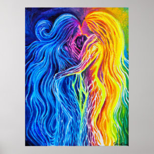 Vuur en water poster