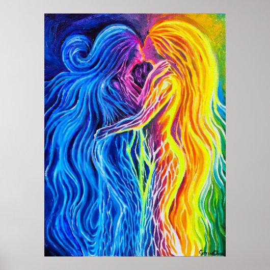 Vuur en water poster (Voorkant)