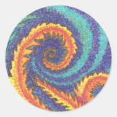 "VUUR EN WATER" RONDE STICKER (Voorkant)