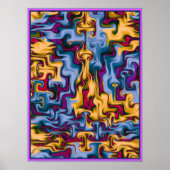 Vuur- en waterpatroon poster (Voorkant)