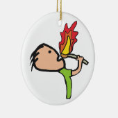 Vuur Eten Keramisch Ornament (Rechts)