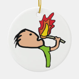 Vuur Eten Keramisch Ornament