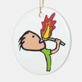 Vuur Eten Keramisch Ornament (Links)
