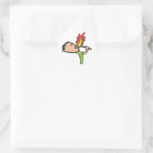 Vuur Eten Ronde Sticker (Tas)