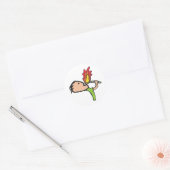 Vuur Eten Ronde Sticker (Envelop)