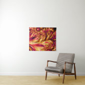 Vuur Fractals Levendig Hypnotiserend Cool Trippy T Wandkleed (In Situ (horizontaal))