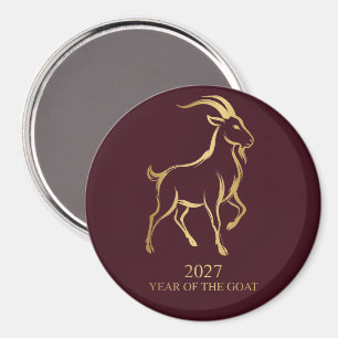 Vuur Geit 2027 Verjaardagsmagneet Magneet