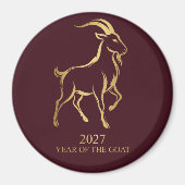 Vuur Geit 2027 Verjaardagsmagneet Magneet (Voorkant)