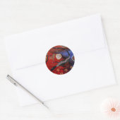 Vuur Goanna dromen Ronde Sticker (Envelop)