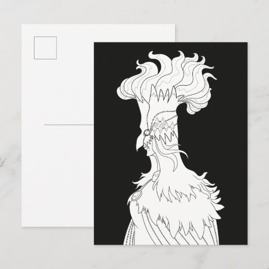 Vuur Godin Briefkaart (Voorkant / Achterkant)