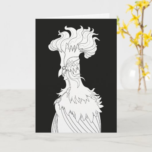 Vuur Godin Kaart (Gele Bloem)