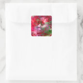 Vuur Godin Vierkante Sticker (Tas)