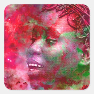 Vuur Godin Vierkante Sticker