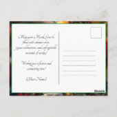 💜💛Vuur & Goud: Mardi Gras Spektakel Briefkaart (Achterkant)