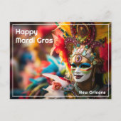 💜💛Vuur & Goud: Mardi Gras Spektakel Briefkaart (Voorkant)