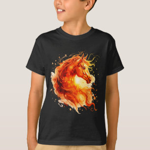 Vuur gouden paard van het jaar Chinees nieuwjaar 2 T-shirt