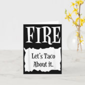 Vuur - Halloween Taco Kostuum Hete Packet Kaart (Gele Bloem)
