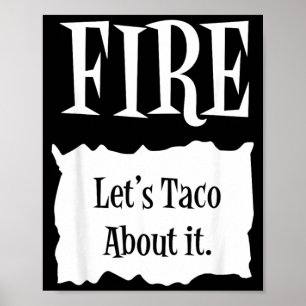 Vuur - Halloween Taco Kostuum Hete Packet Poster