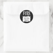 Vuur - Halloween Taco Kostuum Hete Packet Ronde Sticker (Tas)