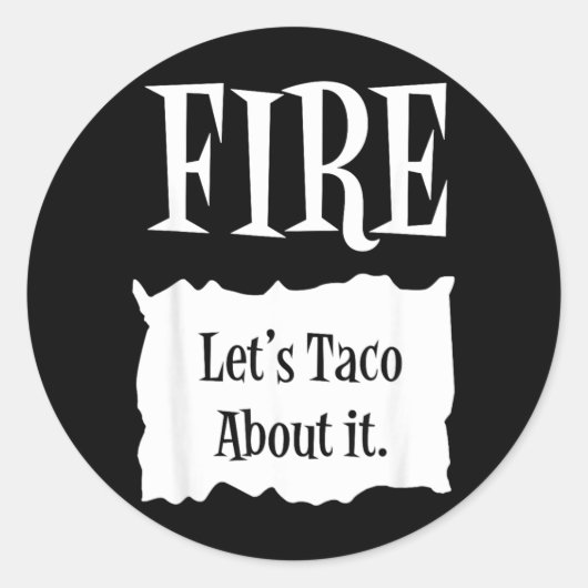 Vuur - Halloween Taco Kostuum Hete Packet Ronde Sticker (Voorkant)