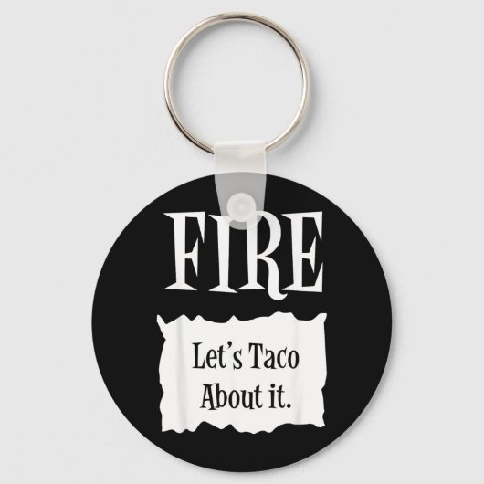 Vuur - Halloween Taco Kostuum Hete Packet Sleutelhanger (Voorkant)