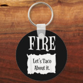 Vuur - Halloween Taco Kostuum Hete Packet Sleutelhanger (Voorkant)