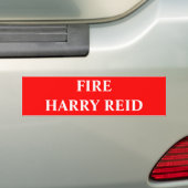 VUUR HARRY REID BUMPERSTICKER (Op auto)
