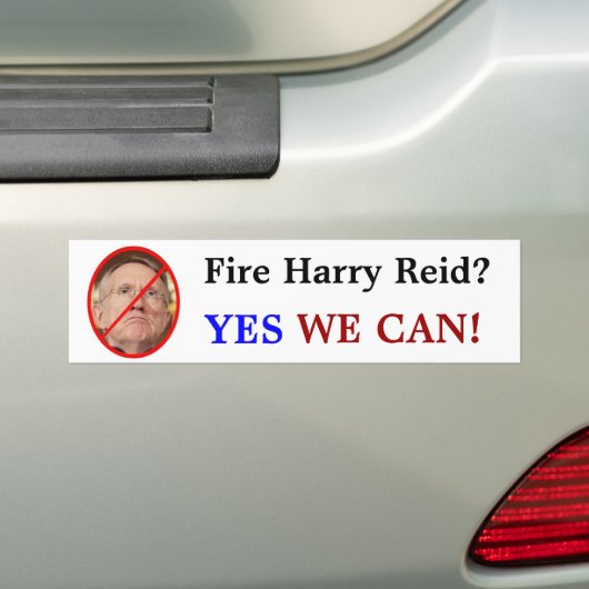 Vuur Harry Reid?, JA, WE KUNNEN HET! Bumpersticker (Op auto)