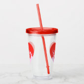 Vuur Hart Acryl Drinkbeker (Links)