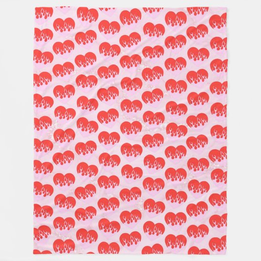 Vuur Hart Fleece Deken (Voorkant)