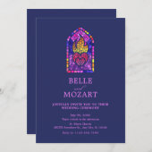 Vuur Hart mozaïek kunst bruiloft ceremonie Kaart (Voorkant / Achterkant)