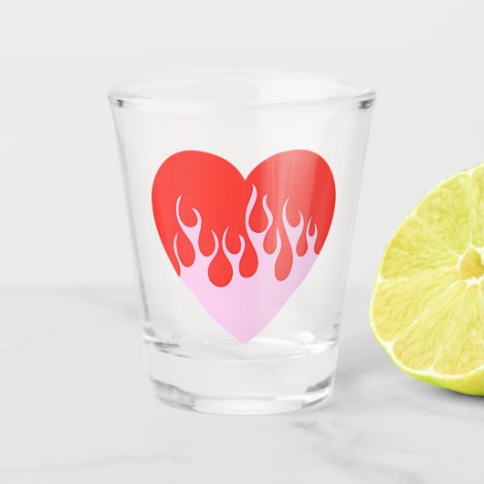 Vuur Hart Shot Glas (Voorkant)