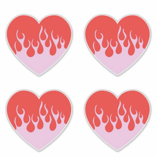 Vuur Hart Sticker (Voorkant)