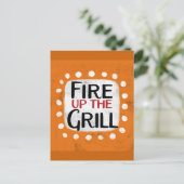 Vuur het Grill Briefkaart (Staand voorkant)