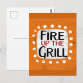 Vuur het Grill Briefkaart (Voorkant / Achterkant)