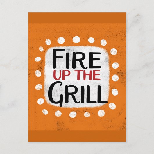 Vuur het Grill Briefkaart (Voorkant)